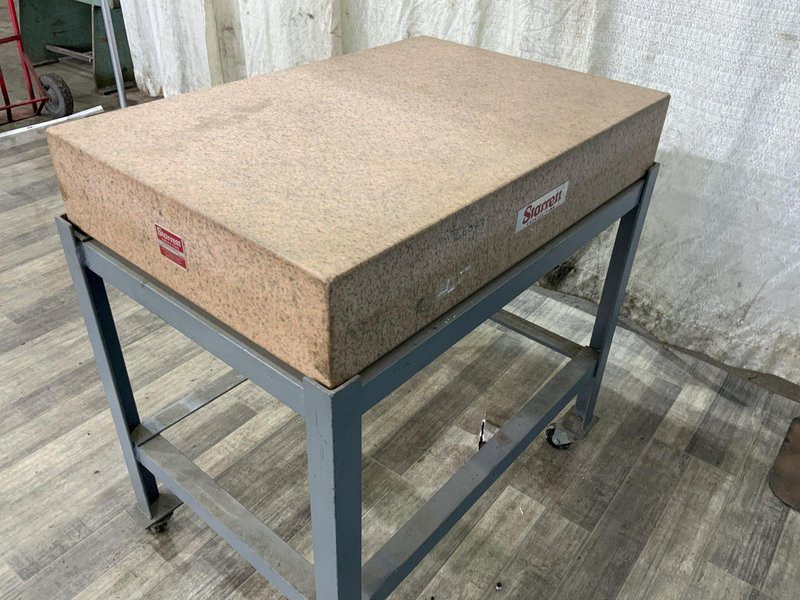 24"X 36" STARRETT CRYSTAL PINK GRANITE SURFACE PLATE: STOCK #81247