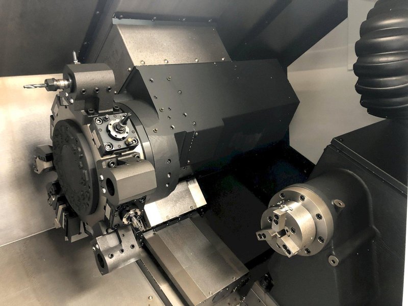 Hyundai Wia HD2200SY CNC Multi Axis CNC Turning Center Delivered New 2020 Fanuc  i Series Control, Chip Conveyor, Auto parts catcher, Y-axis with 4.3&quot; stroke, Sub Spindle, 12 station turret, Full contouring C-axis