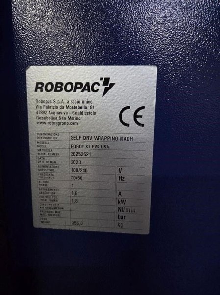 2023 ROBOPAC ROBOT MODEL #S7 PVS PORTABLE SHRINK WRAPPER MACHINE: YOBRO #25236
