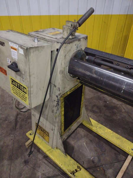 4000 LBS X 24" COOPER WEYMOUTH MODEL #4RM24 MOTORIZED UNCOILER COIL REEL: YOBRO #25767