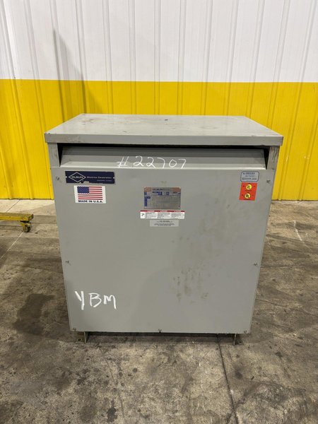 118 KVA 3 PHASE OLSUN TRANSFORMER 460 V TO 460Y/266: STOCK #22707