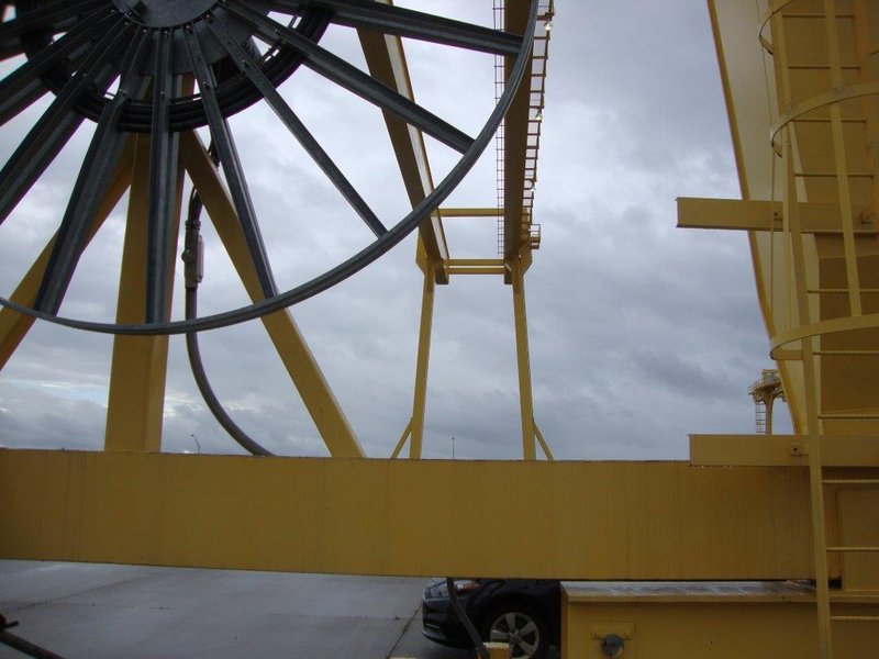 80/40 TON X 195' X 59' LIFT NORTH AMERICAN IND DOUBLE LEG ROLLING GANTRY CRANE: STOCK #14494