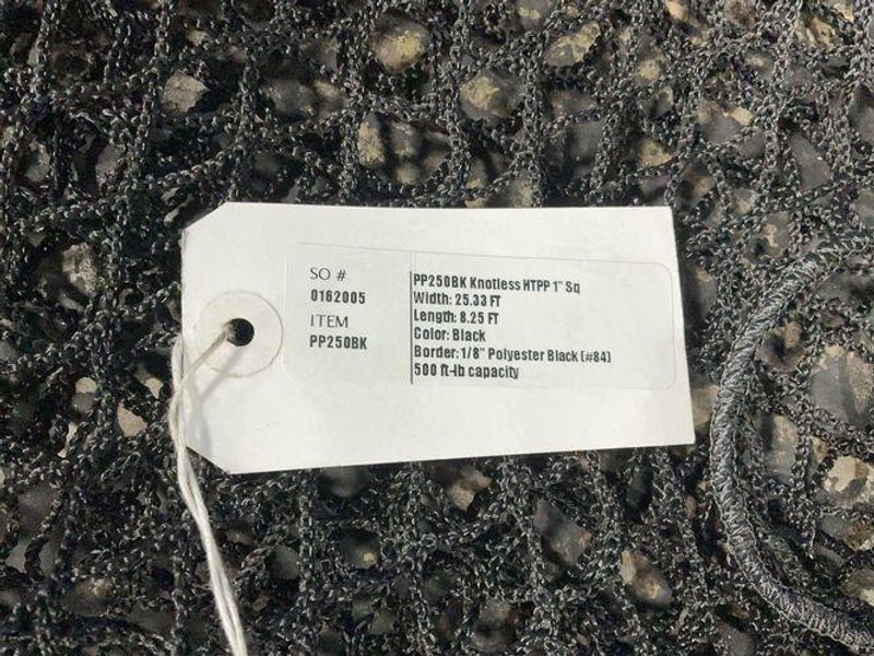CUSTOM SAFETY NET SOLUTIONS 500 FT/LB NYLON SAFETY NETS  -  PP250BK