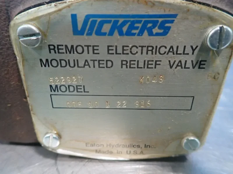 VICKERS RELIEF VALVE  -  CGE10122S15