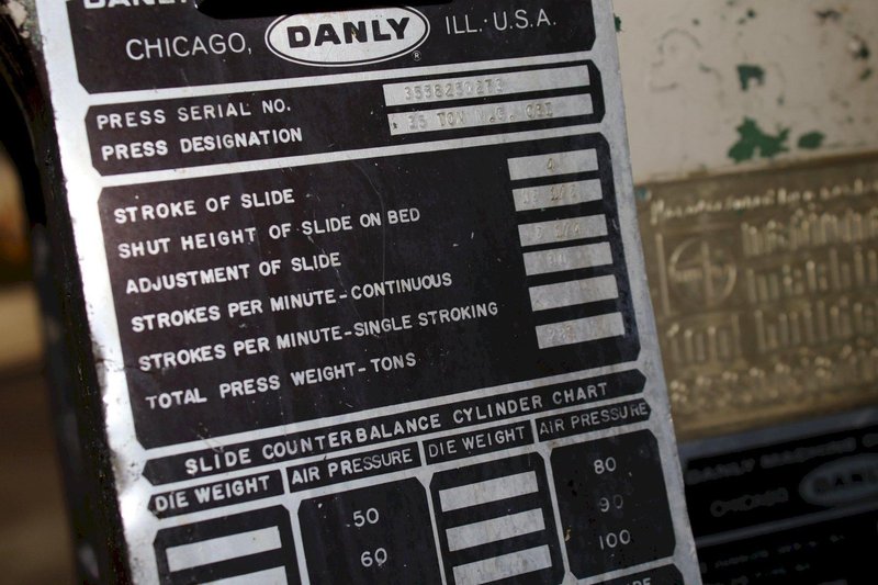 35 TON DANLY OBI FLYWHEEL PRESS: STOCK #75432