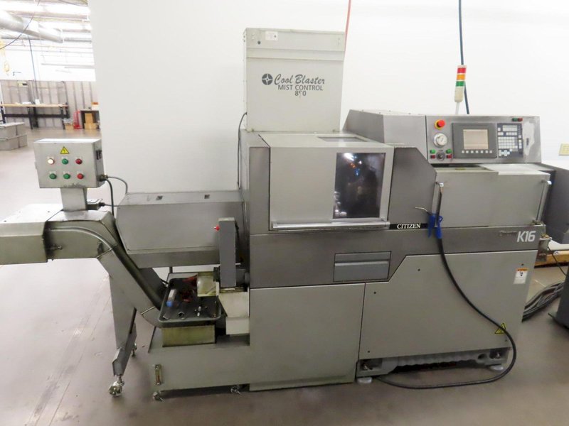 Citizen K16 VIIP CNC Swiss Type Automatic Screw Machine with CAV16K-1S Magazine Barfeed