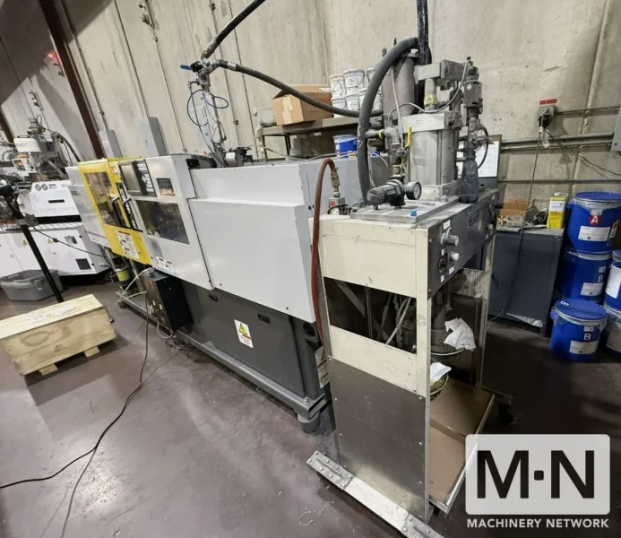 55 TON 1.9 OZ CINCINNATI ROBOSHOT S2000i50B ELECTRIC LIM SILICONE INJECTION MOLDING MACHINE  MFG 2000 WITH LOW HOURS
