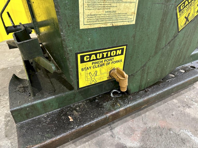 1/2 YARD (46" x 36" x 30") X 5000 LBS AMERICAN PORTABLE DUMP HOPPER ON CASTERS: STOCK 20072