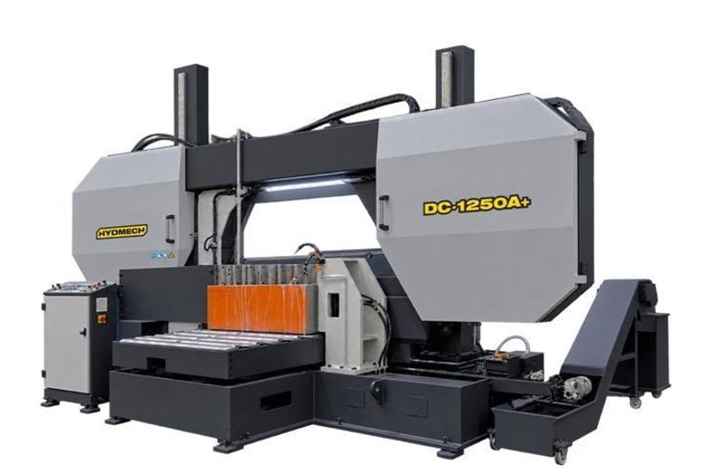 NEW 41" x 41" HYDMECH MODEL DC-1250P SEMI AUTOMATIC DUAL POST BAND SAW