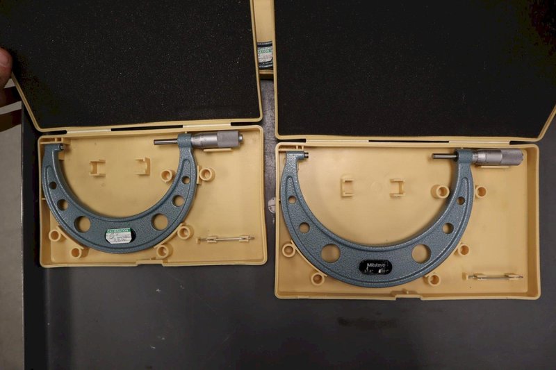 Mitutoyo Micrometers (5pcs) 1" - 6" Range, in Plastic Cases- Auction Item