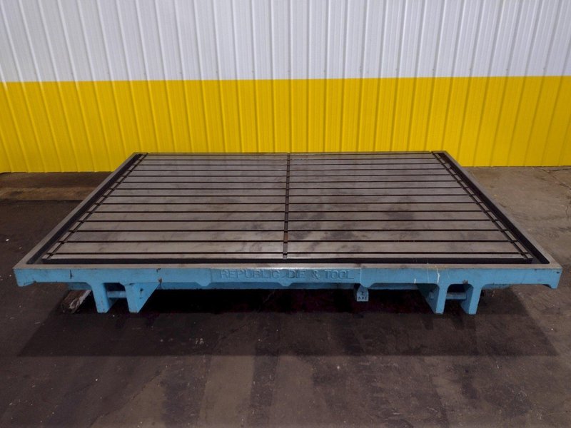 90&#039;&#039; X 130&#039;&#039; T SLOTTED LAYOUT TABLE / FLOOR PLATE: STOCK 17536