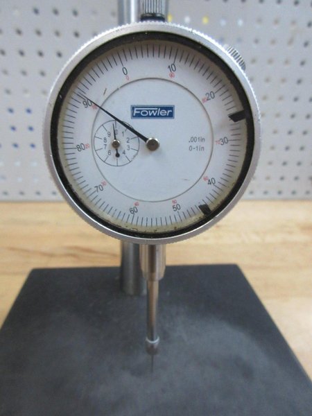 Granite 6&quot;x6&quot; Indicator Stand with Fowler 1&quot; Travel Drop Indicator- Auction Item