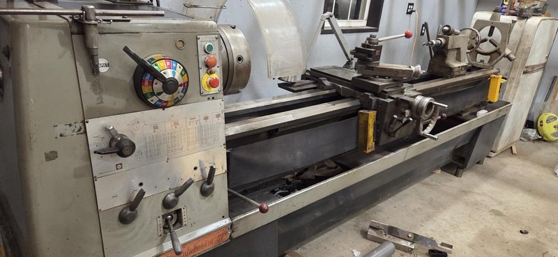100″ Clausing Colchester 21 Gap Bed Lathe, 1982 – Tailstock, DRO, Steady-Rest, Taper, Aloris Tool Post