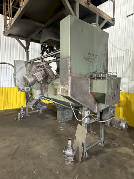 3&quot; BCP MODEL #A4-7620 3-WHEEL COIL BAR PASS -THROUGH BLAST MACHINE, RECLAIM &amp; DUST COLLECTOR: STOCK #20000