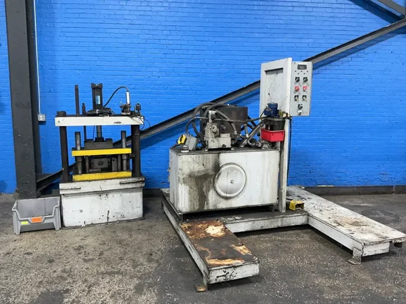 30 HP, 12.5”X27” PRESS HYDRAULIC PRESS WITH HYDRAULIC POWER UNIT
