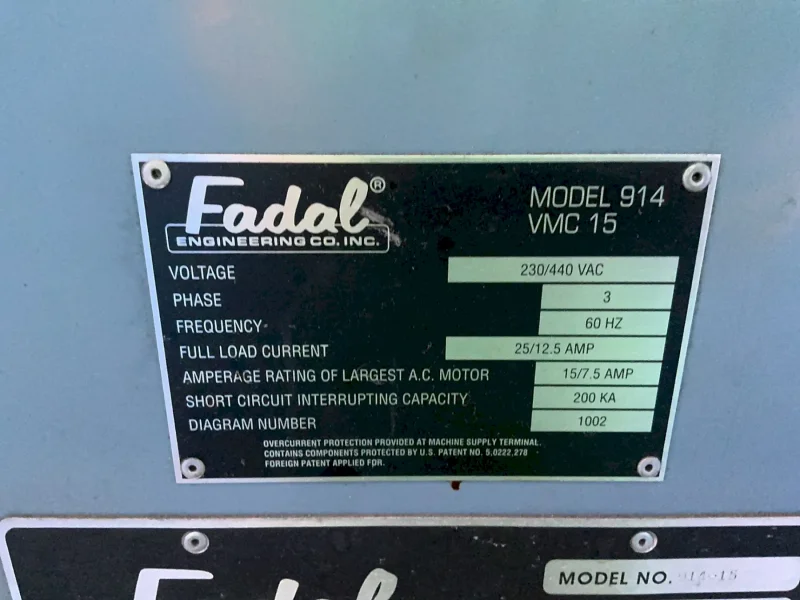 FADAL ENGINEERING 16” X 30” CNC VMC   -  914-15