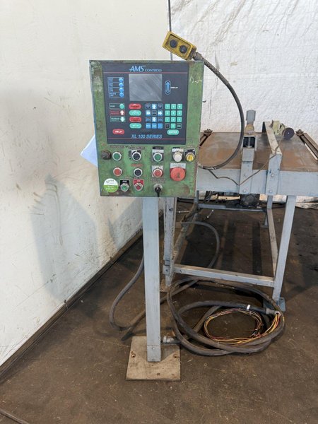 48” WIDE CUT-TO-LENGTH LINE: FAMCO SHEAR WITH FEED ROLL &amp; AMS CONTROLS: STOCK #23384