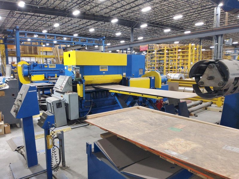 48" x 20,000 LBS X .080" HERR VOSS CUT-TO-LENGTH LINE W/ PRECISION LEVELER: STOCK #22693