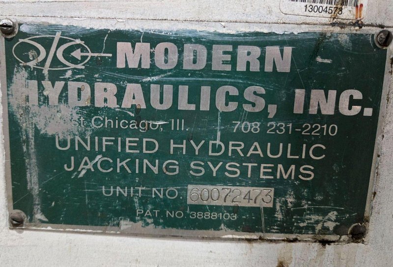 MODERN HYDRAULIC CORP 60072473 UNIFIED HYDRAULIC JACKING SYSTEMS USED