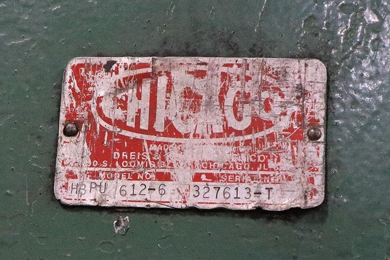 12 Ga x 6 ft., Used Chicago Hydraulic Box &amp; Pan Brake, HBPU 612-6