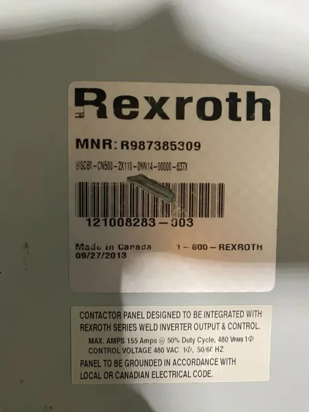 REXROTH WSC60-CN500-2X110-0NN14-00000-637X Weld Contactor PARTS ONLY