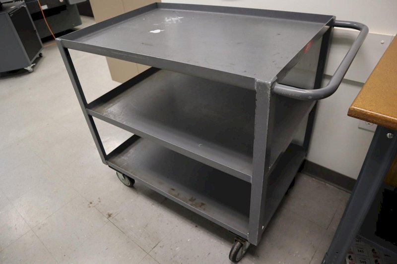 JamCo Steel 3 Shelf Rolling Shop Cart- Auction Item