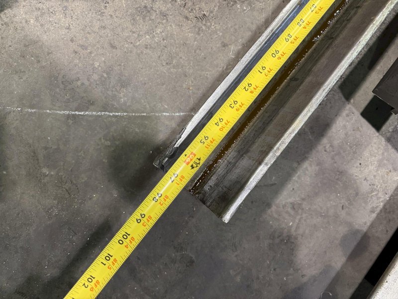 4&quot; OPENING X 240&quot; LONG 90 DEGREE BOTTOM PRESS BRAKE DIE. STOCK # 1224724