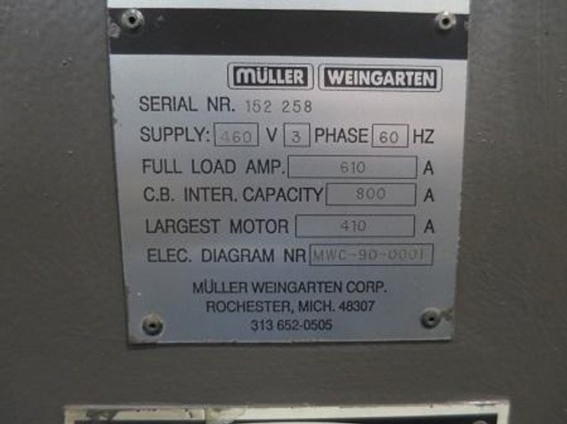 2,400 TON MULLER WEINGARTEN PSM 4.360 SCREW PRESS