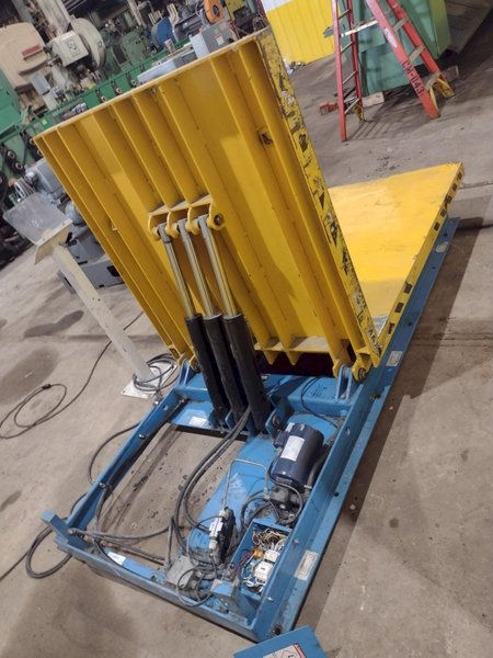 6,000 LBS X 48" X 48" MAX MODEL #LPTT-UP-060-90 HYDRAULIC TILT UPENDER 90 DEGREE FLIP TABLE 110V SINGLE PHASE : YOBRO #25893