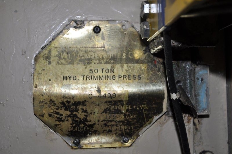 50 Ton Williams and White 4 Post Hydraulic Press