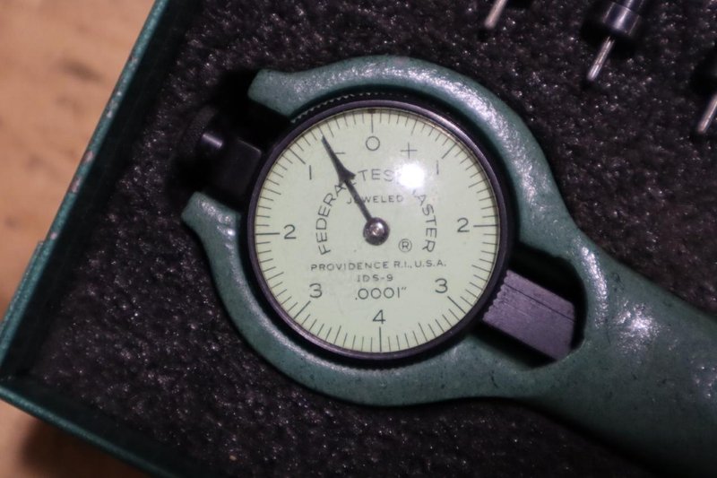 Federal Model 1203 Small Hole Gage w Case, .0001" Res- Auction Item