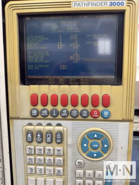 300 TON 25 OZ VAN DORN MODEL 300HT-1220 INJECTION MOLDING MACHINE MFG 2002