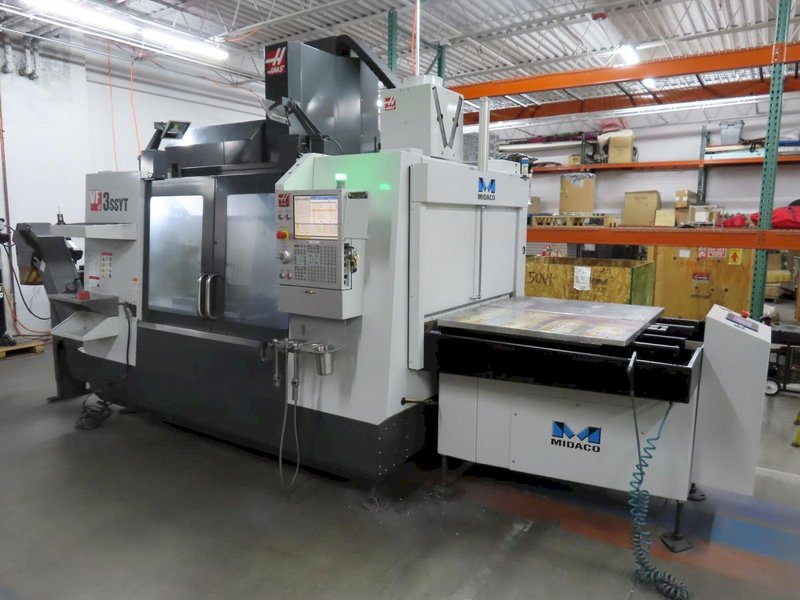 Haas VF-3SSYT CNC Vertical Machining Center with Midaco Pallet Changer, Thru Spindle Coolant, Probing