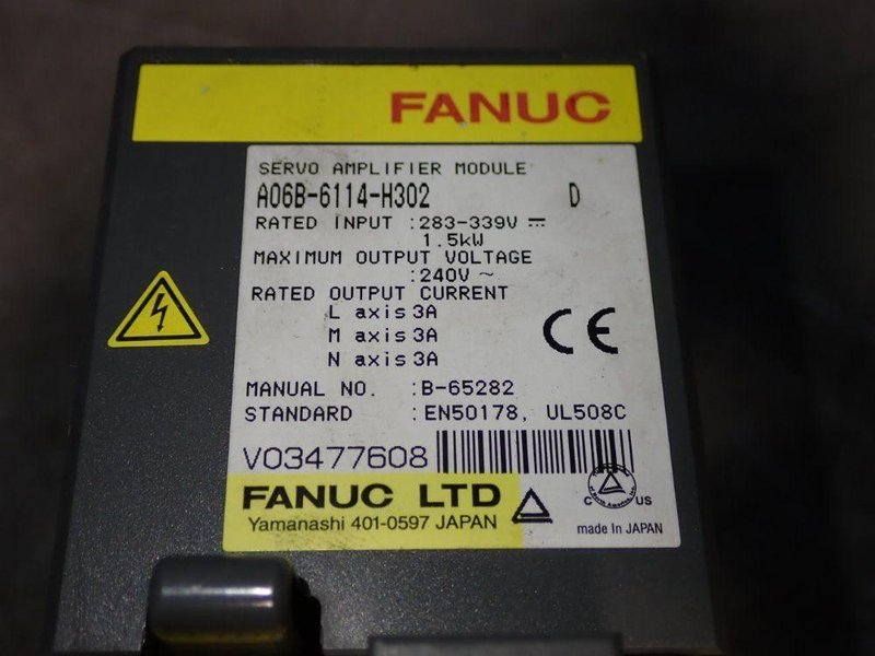 FANUC SERVO AMPLIFIER MODULE  -  A06B-6114-H302