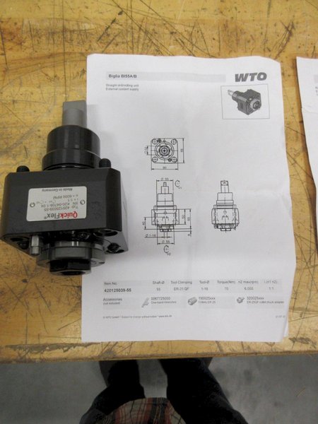 WTO QuickFlex Live Tool Holders for Eurotech Biglia T3, (1ea) Radial and Axial ER25 Collet Type, ***NEW IN BOXES**- Auction Item