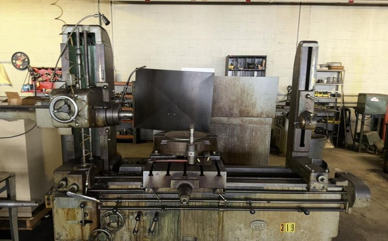48" X 24" YODER HORIZONTAL BORING MILL WITH TOOLING. STOCK # 0545626
