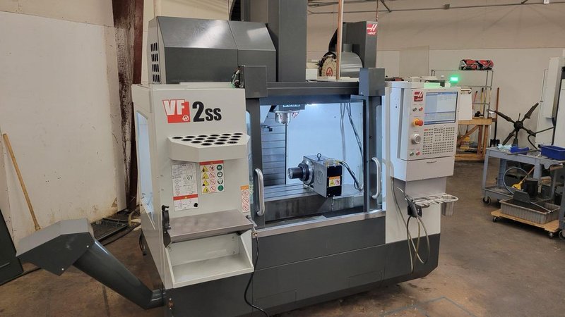 Haas VF-2SS VMC, 2021 – HRT-A6 Rotary, Chip Auger, Video Available
