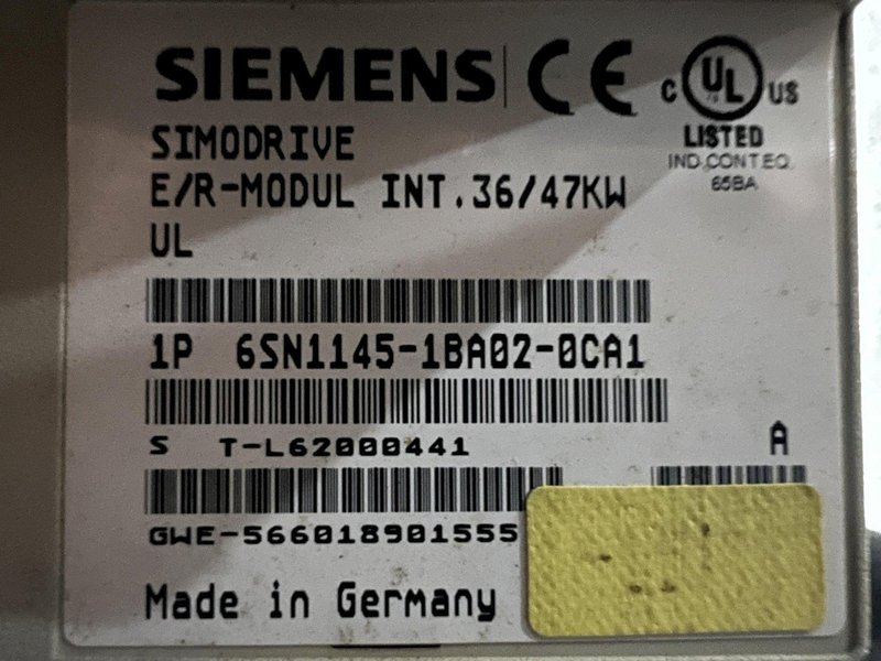 Siemens Simodrive 611 Servo Drive Unit 6SN1145-1BA02-0CA1 6SN11451BA020CA1