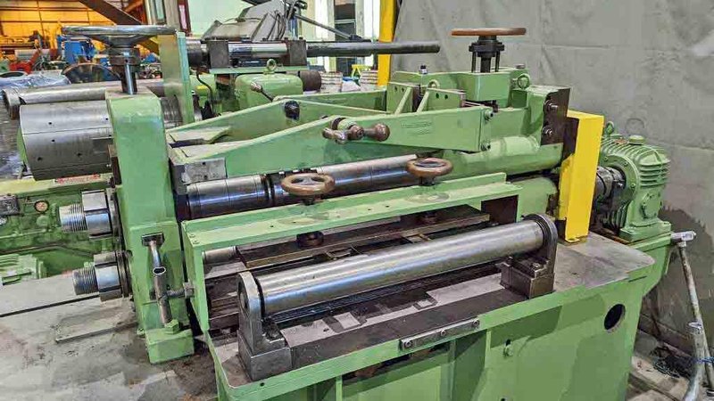 24" x 4.12" x 6,000# Ruesch Slitting Line STOCK# 4244