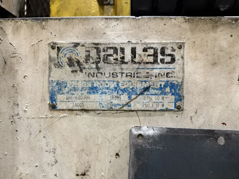 Dallas Industries Space Saver Coil Feed Line 15,000 Lbs. x 30" Wide x .188" (.250" x 18" Wide)