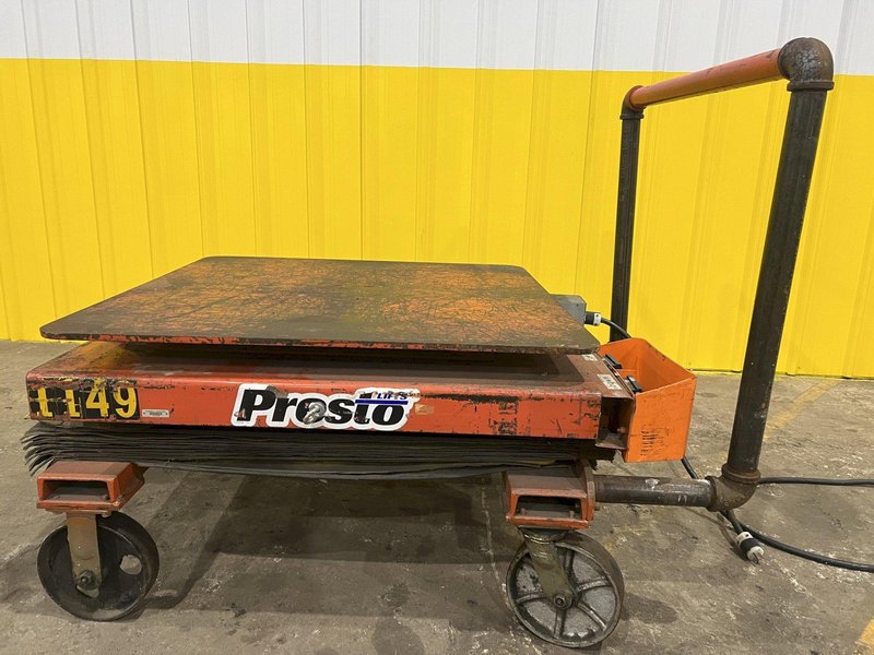 3,000 LB PRESTO MODEL #XL24-40-MOD HYDRAULIC POWER SCISSOR LIFT TABLE 110V: STOCK #20214