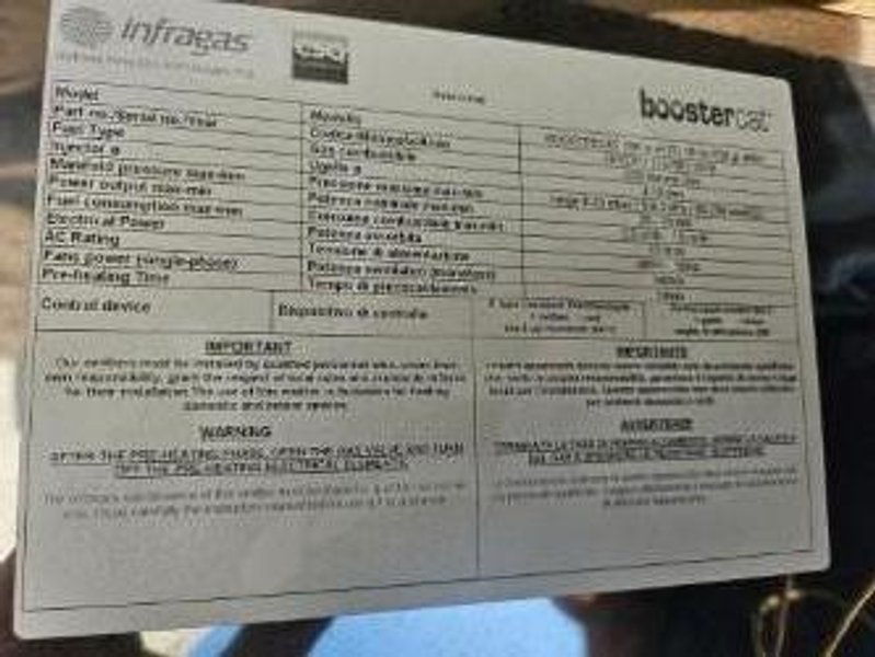 1- PRE-OWNED INFRAGAS BOOSTERPAC 25K IX VN TC 1R NC P28 GR 480V