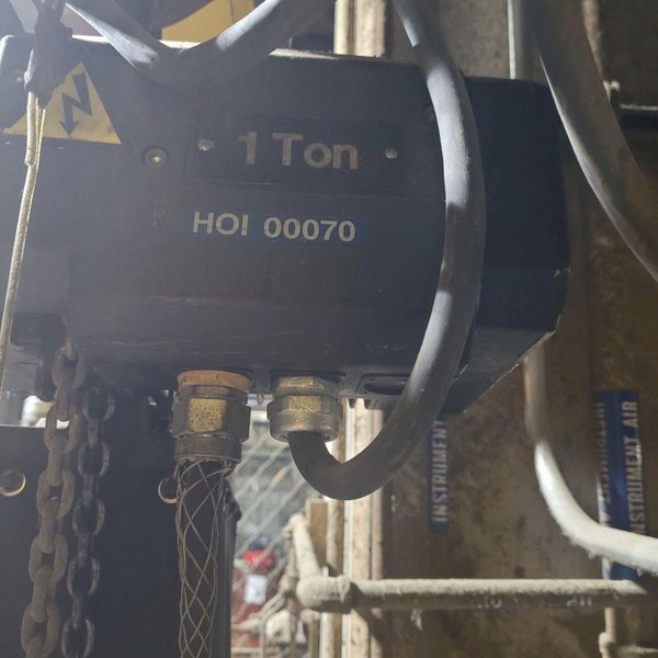 1/4 TON x 14'6" JIB CRANE W/ 1 TON KONECRANES HOIST. STOCK # 0902424.