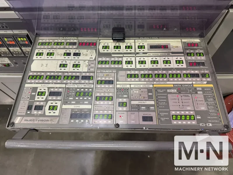 190 TON 15.9 OZ TOSHIBA MODEL ISF190SII-10A INJECTION MOLDING MACHINE MFG 1994