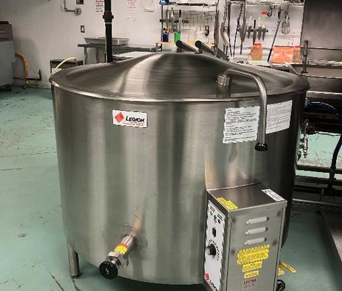 Legion 100 Gallon Self-Contained, Low-Profile, Jacketed Steam Kettle