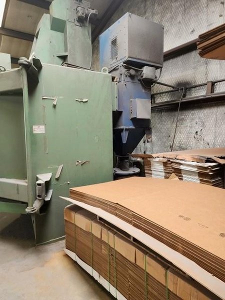 2003 Goff model 60TB 60" tablast cleaning machine s/n 03651-50-6555 with shot return system and dust collector