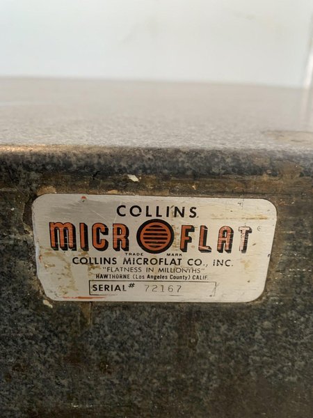 48&quot; X 72&quot; X 10&quot; MICRO-FLAT GRANITE SURFACE PLATE W/ STARRETT BASE. STOCK # 1170823.