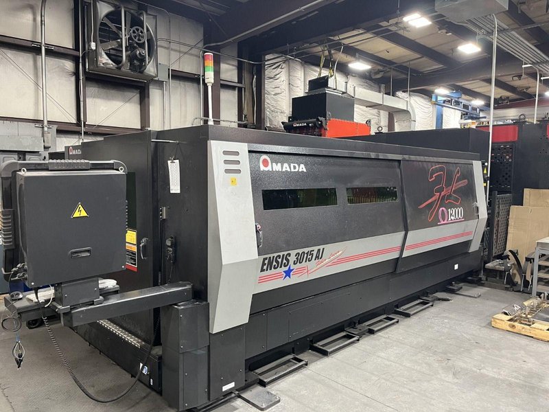 2022 AMADA Ensis 3015AJ 12000 w/ AMS 3015 CL cycle loader, 12KW, 7 Axis, 120” X 60” Max Sheet Size, AMNC 4 ie Control. - AMADAONLINE.com
