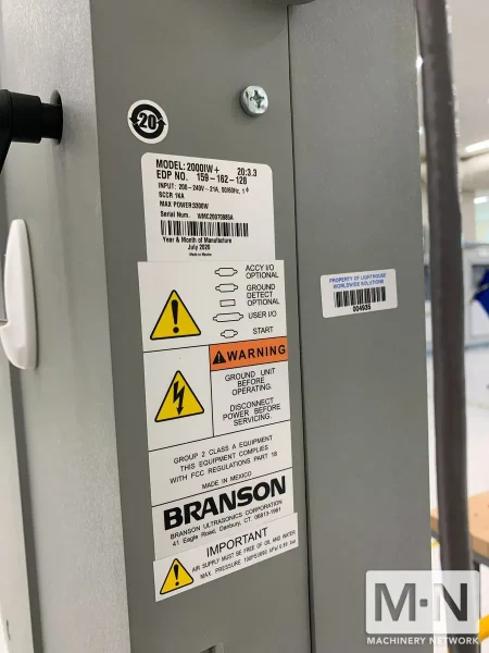3300 WATT BRANSON MODEL 2000IW+ ULTRASONIC WELDER MFG 2020 (5) AVAILABLE