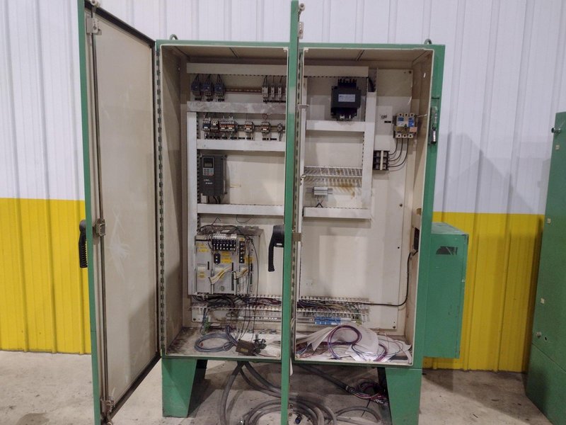 16 STAND X 4&quot; x 36&quot; WIDE R-PANEL ASC ROLLFORMER LINE WITH REEL &amp; CUT OFF, BECK CONTROLS: STOCK 21176